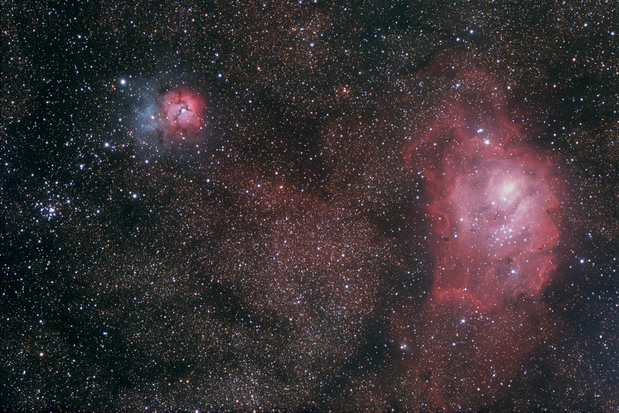 Nebulose Laguna e Trifida (M8, M20)