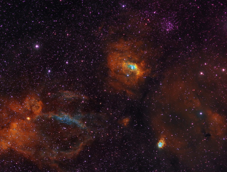 Bubble Nebula Area (Cassiopea OB2)