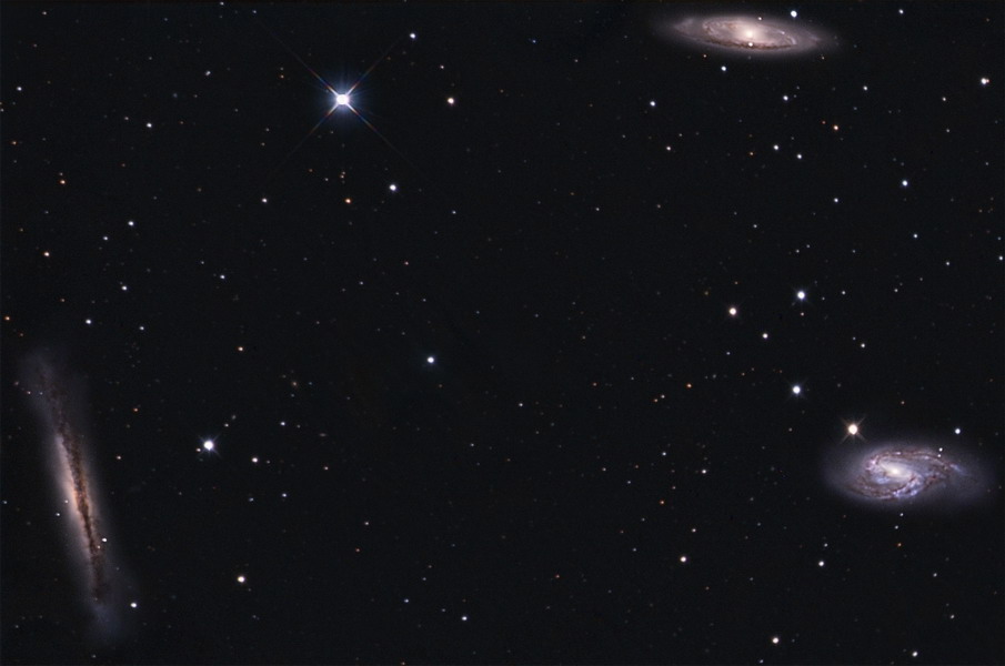 Tripletto del Leone (NGC3628, M65, M66)